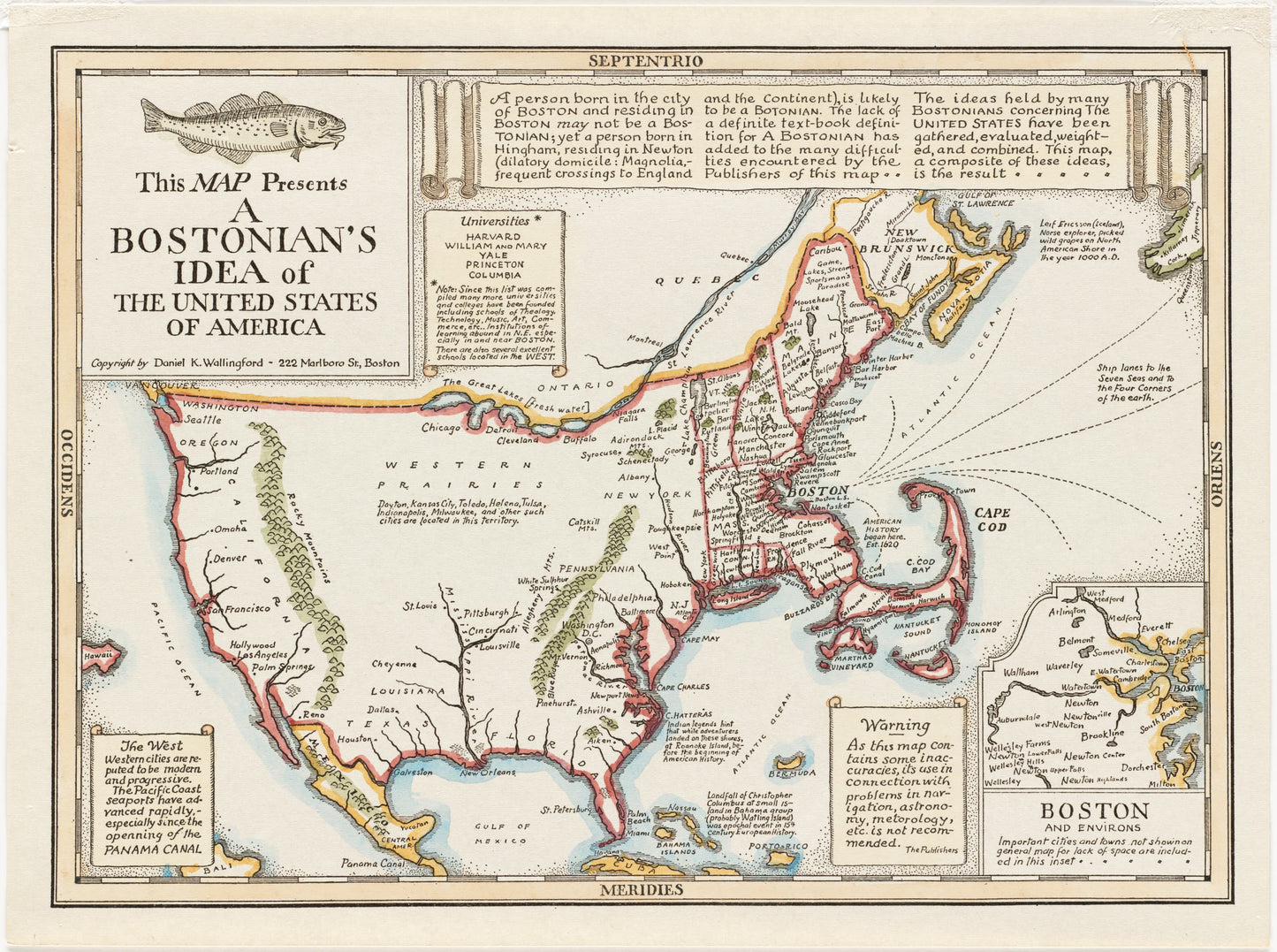 Vintage map of the United States with labeled regions, published in 1787.