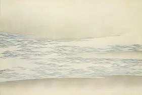 Textured waves with a subtle pattern on a beige background