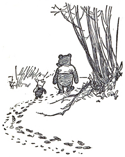 Winnie the Pooh and Piglet (1920s) | E H Shepard