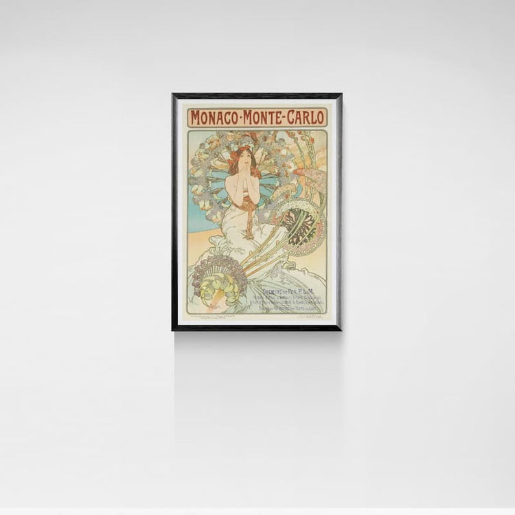 Póster Art nouveau de Mónaco (década de 1890) | Estampas de Alfonso Mucha
