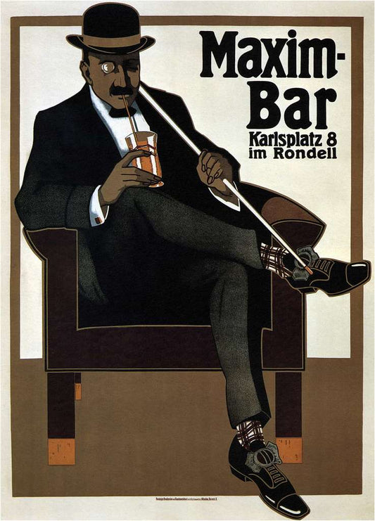 Art deco cocktail poster (1907) Hans Rudi Erdt