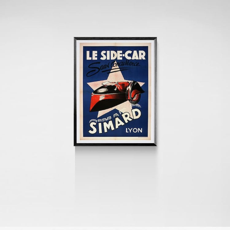Simard Sidecar Motorcycle Poster Print (c. 1910)