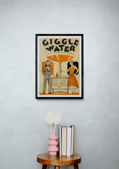 Giggle Water Cocktail Book Cover (1920s)