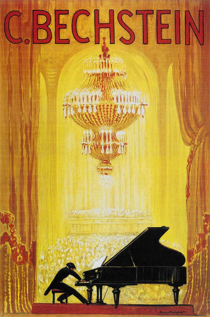 C. Bechstein pianos (1920s) | Classical music concert poster