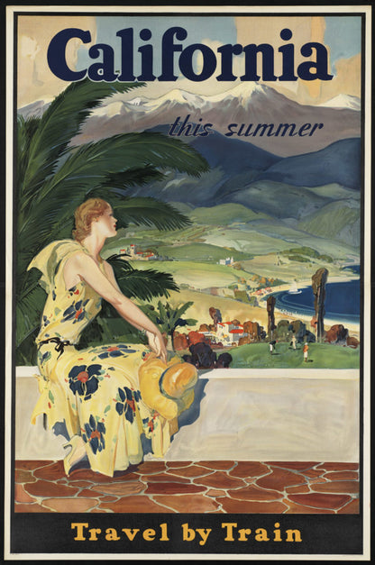 California vintage travel poster (1930s)