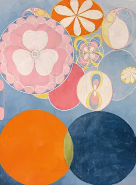 Colourful abstract circles and flower patterns by Hima af Kilnt.