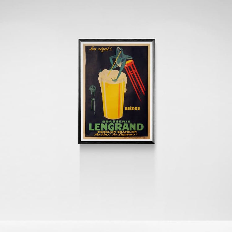 Brasserie Lengrand Frog Poster Print (c. 1920s)