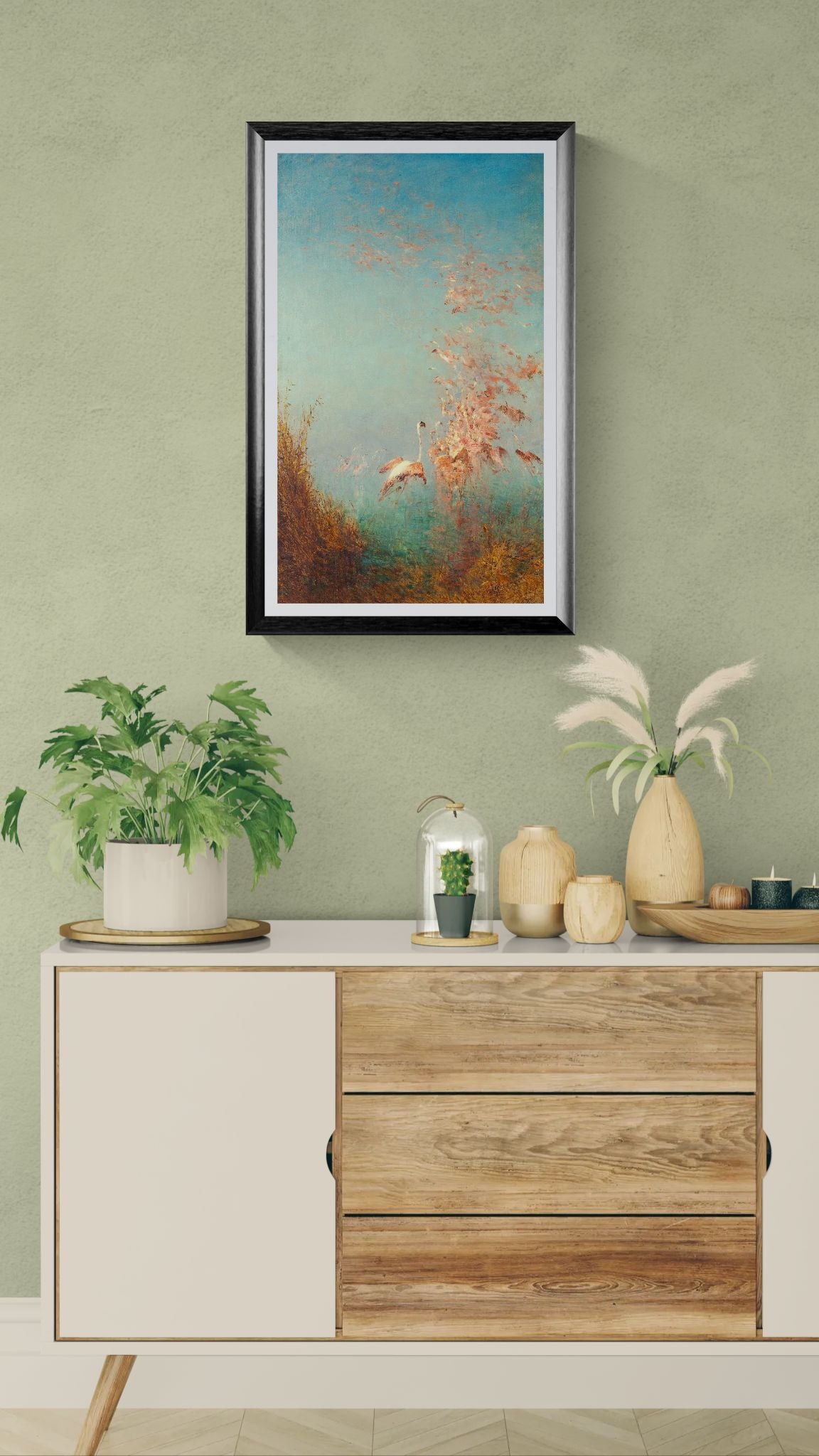 Félix Ziem: "Flamants" (Flamingos) Impressionist Reproduction