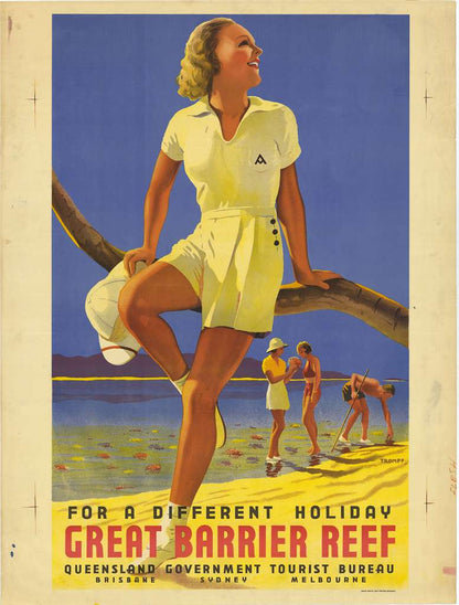 Great Barrier Reef holiday poster (1930s) | Percy Trompf print