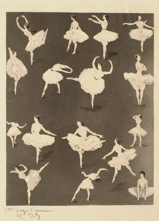 Vintage ballerina print - Paul Renouard c. 1900 – Dance Study Figurative Fine Art Giclée Reproduction for Ballet Core Decor