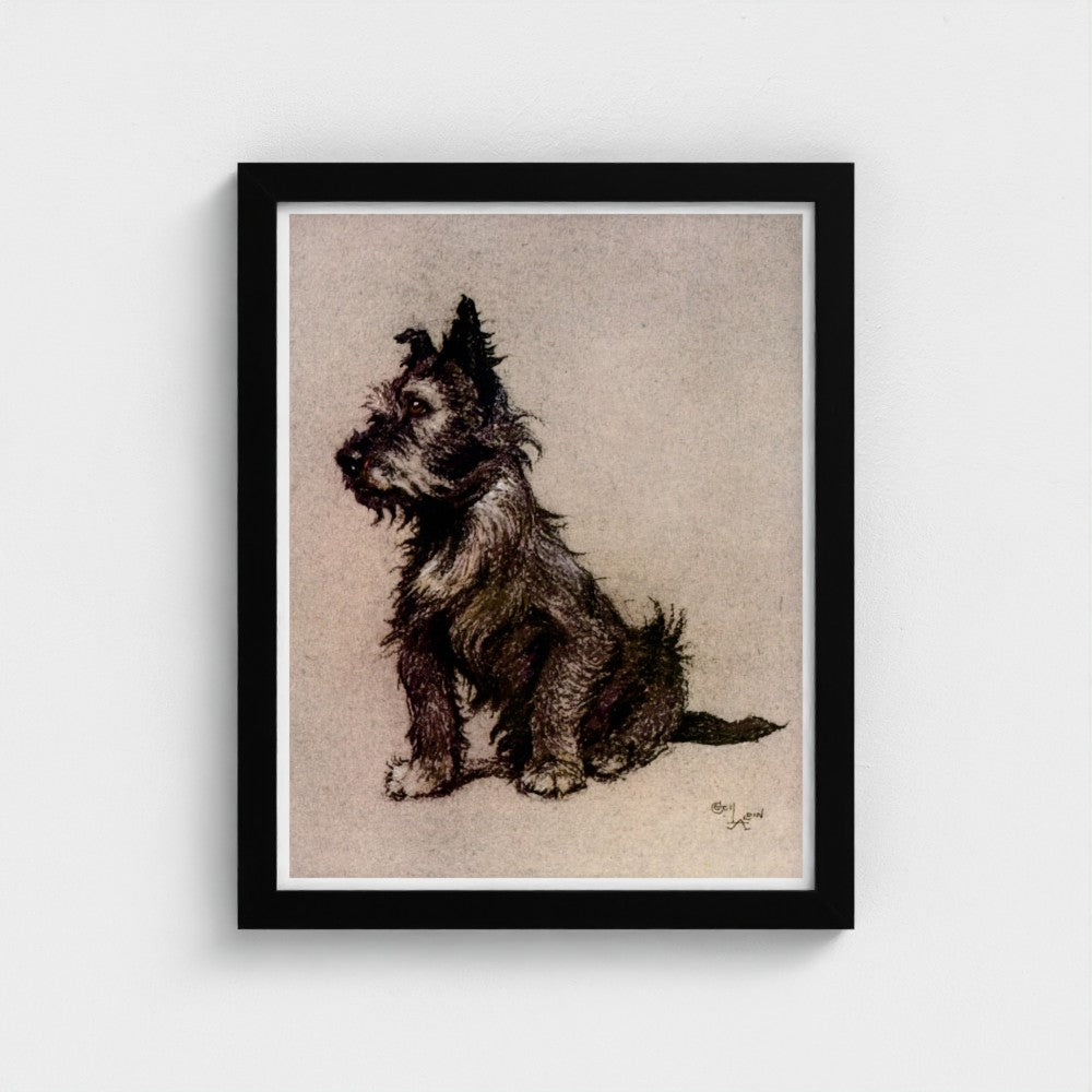 Brandy (1928) by Cecil Aldin – Vintage Terrier Illustration Print