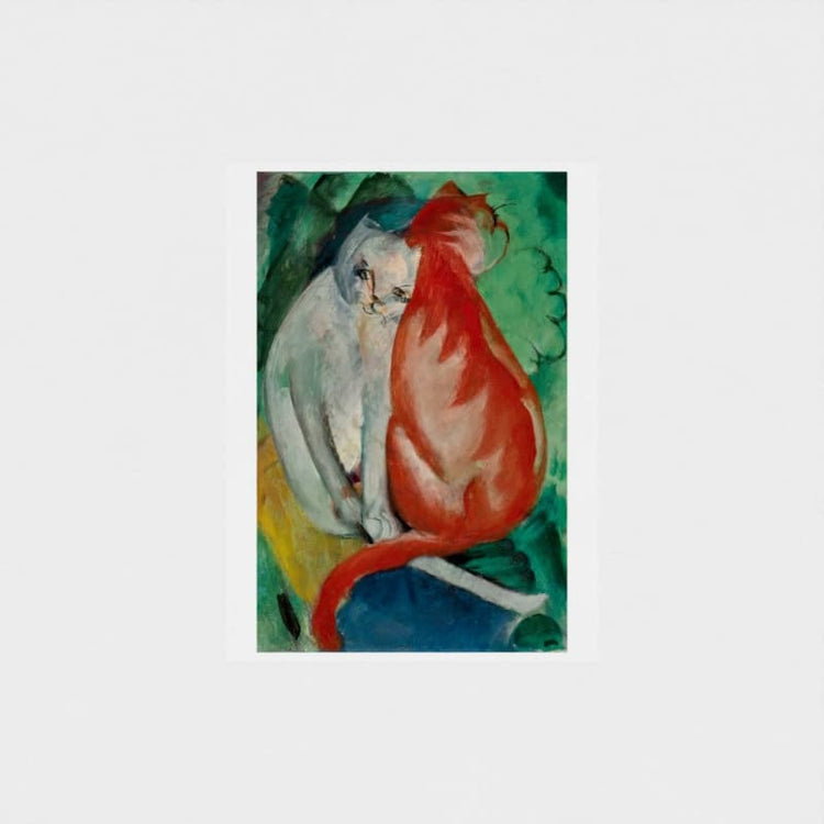 German Expressionist Print | Cats, Red and White (1912) by Franz Marc