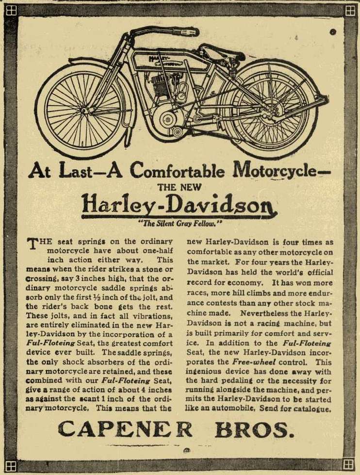 Vintage Harley Davidson poster print (1912)