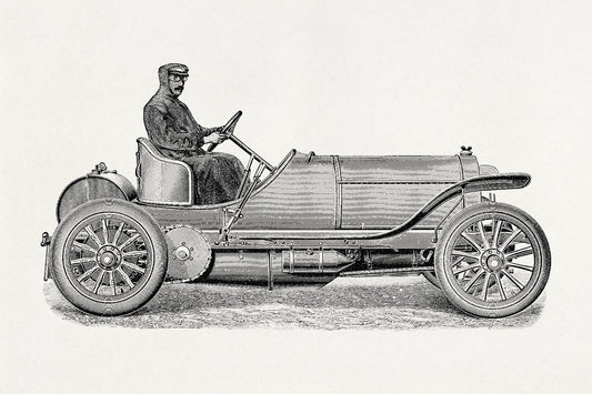 Mercedes Gordon Bennett car (1900s) | Vintage car prints