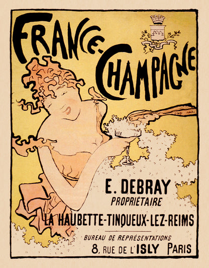 France Champagne Poster (1890s) | Pierre Bonnard artwork