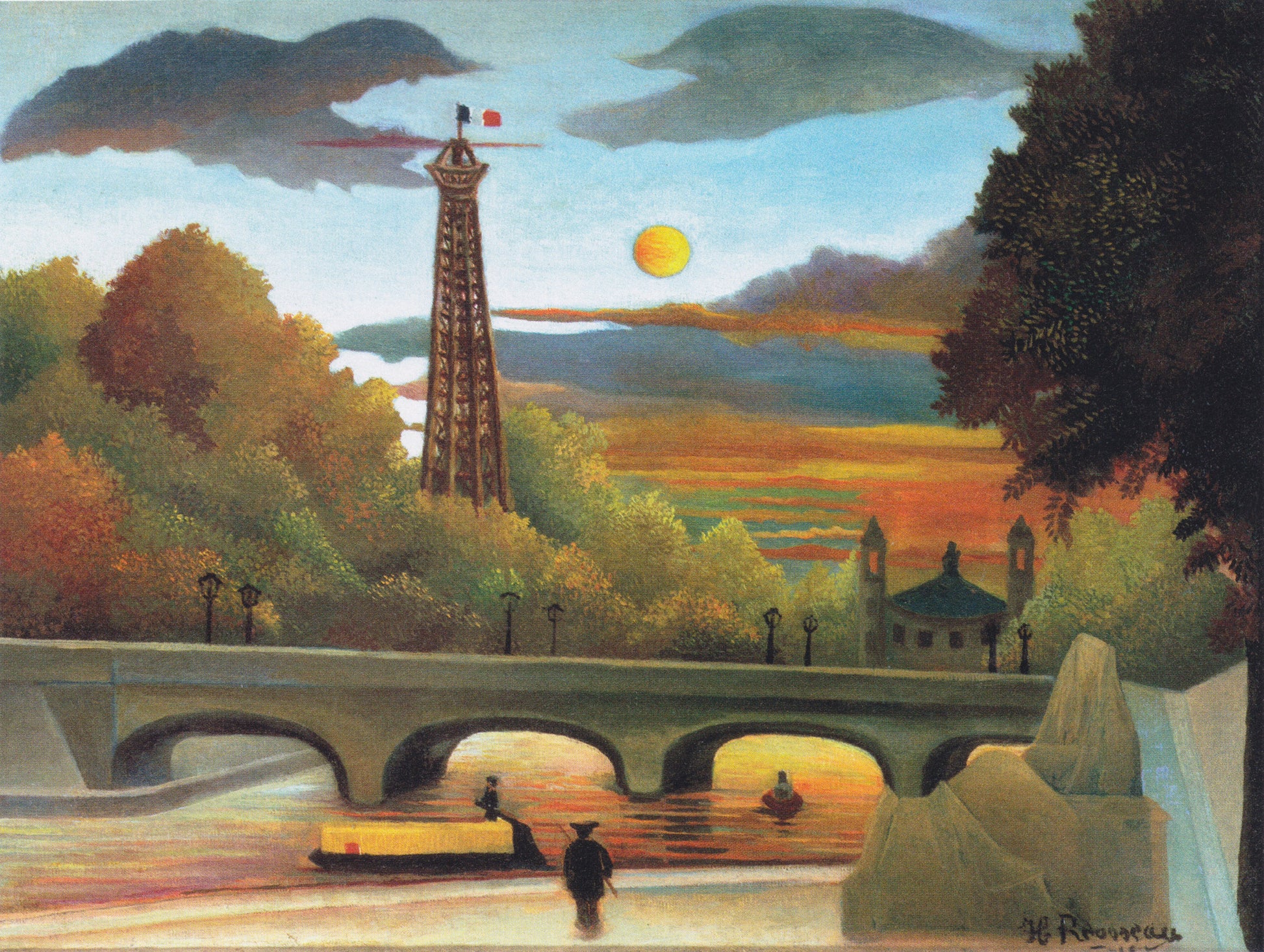 Paris at sunset (1900s) | Henri Rousseau