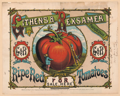 Githens & Rexsamer, Philadelphia (1800s) | Tomato poster artwork