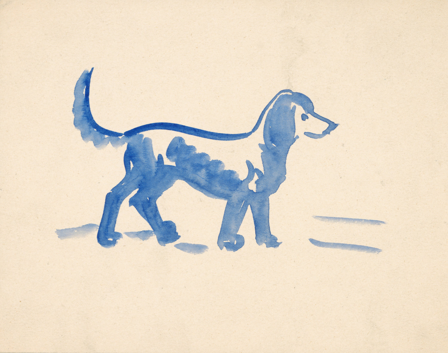 Dog, blue print (1920s) | Arnold Peter Weisz-Kubincan