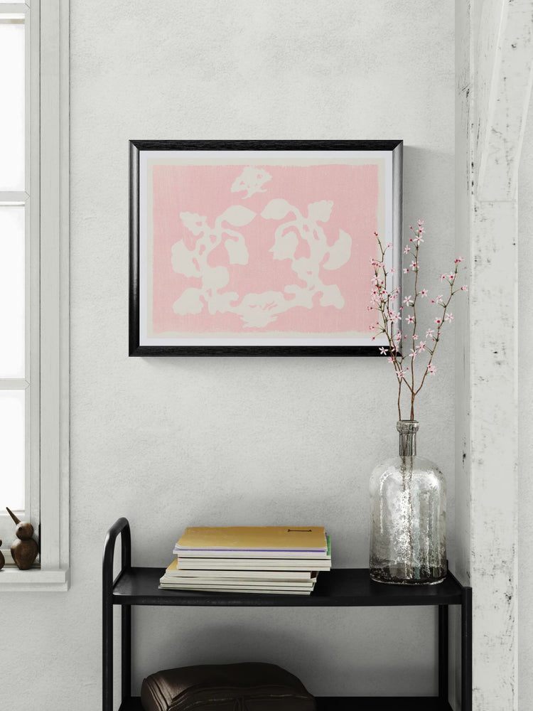 Japanese botanical print "Yatsuo no tsubaki" (Camellias of Yatsuo) | 19th-Century | Minimalist Botanical Wall Art for Zen & Modern Interiors
