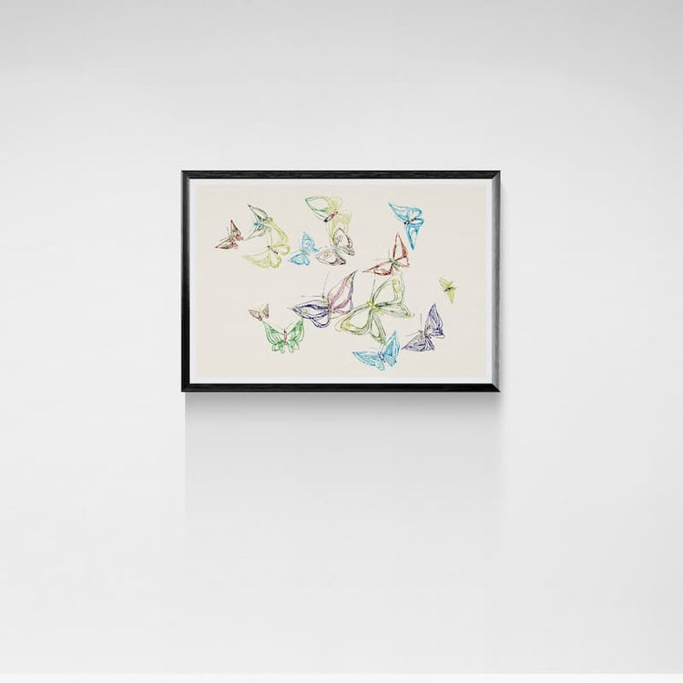 Japanese Butterfly prints - Kamisaka Sekka (c. 1900s)