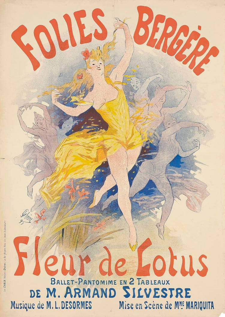 Jules Cheret posters - Folies Bergère (1893) – Belle Époque Advertising
