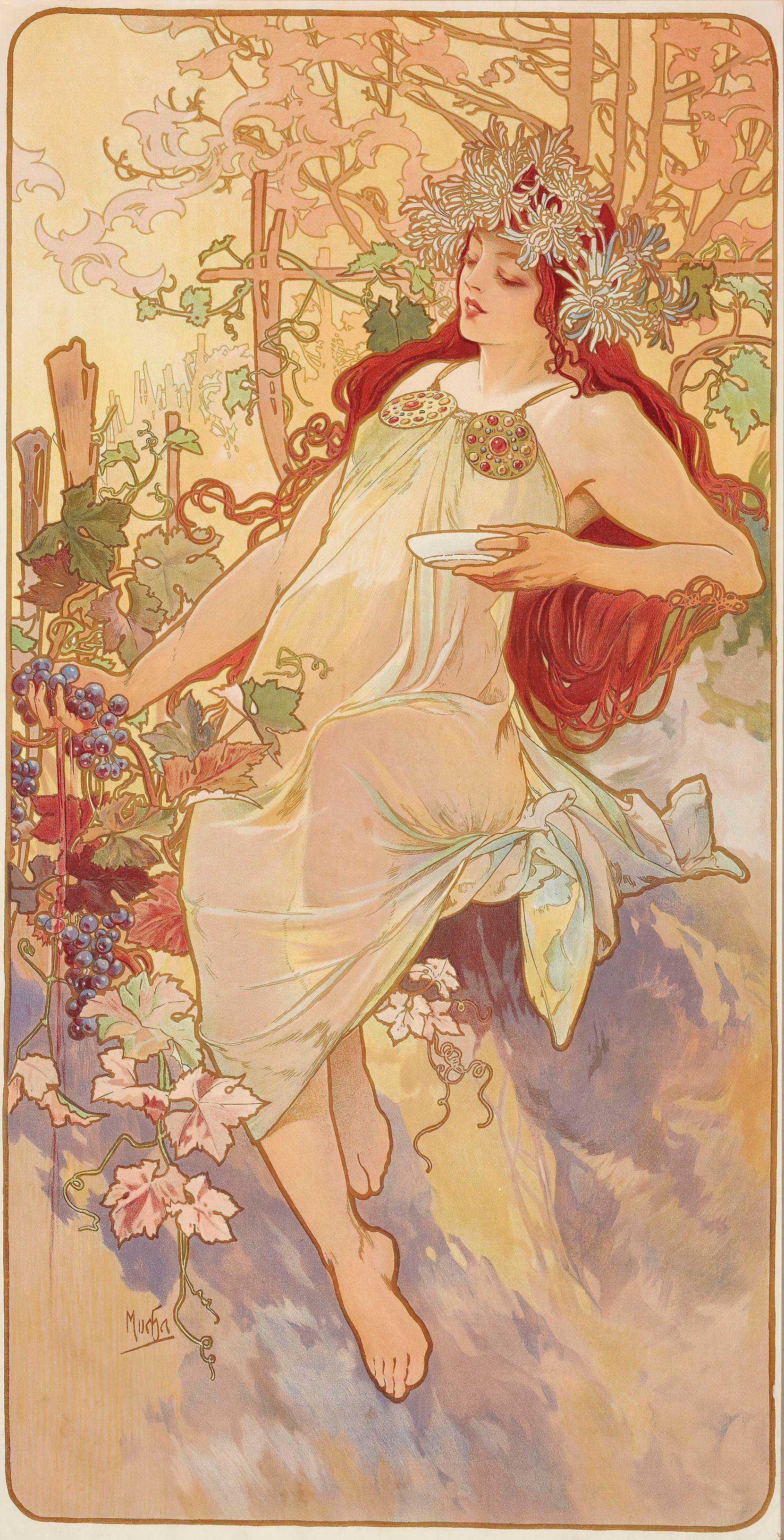 Summer | Mucha "Seasons" artwork (1890s) Posters, Prints, & Visual Artwork The Trumpet Shop   