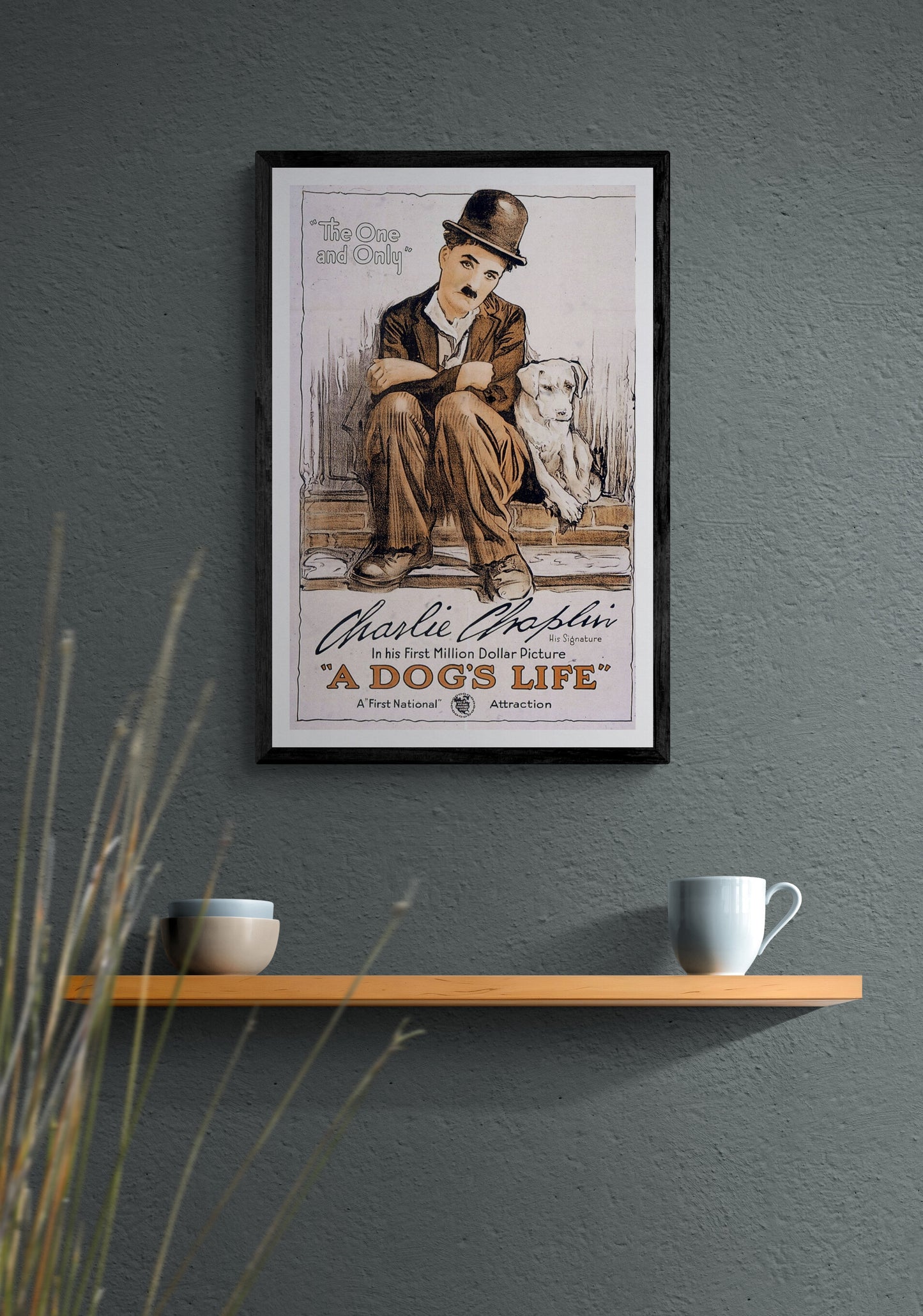 Charlie Chaplin “A dog’s life” poster (1918)