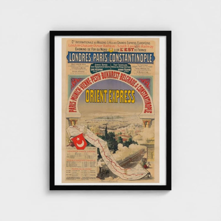 Vintage Orient Express Poster, London-Constantinople, 1889