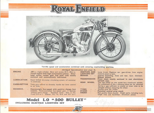 Royal Enfield Vintage Poster (1935)