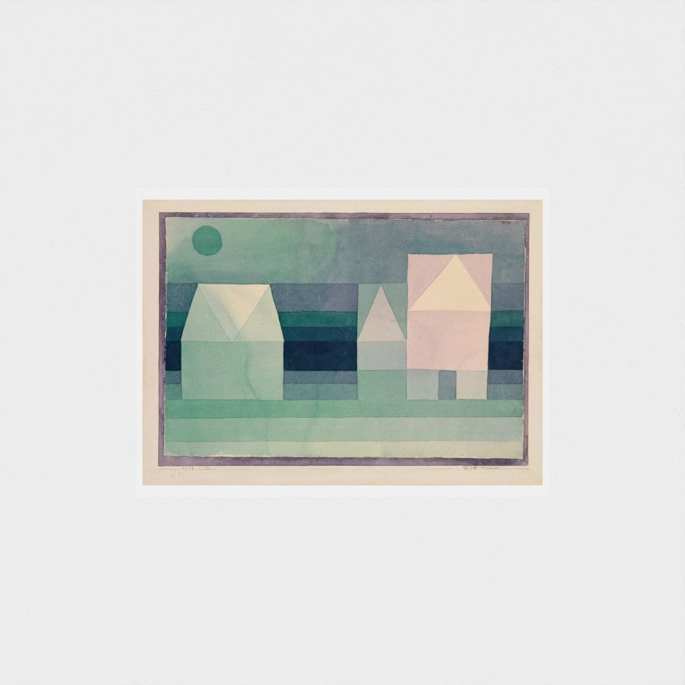 Abstract artwork with geometric shapes on a light gray background