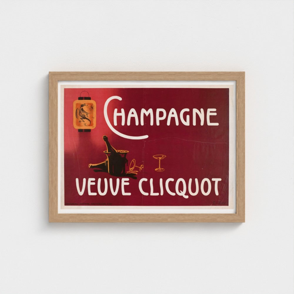 Champagne Veuve Clicquot (1900) by Arnold van Roessel – Vintage Poster Print