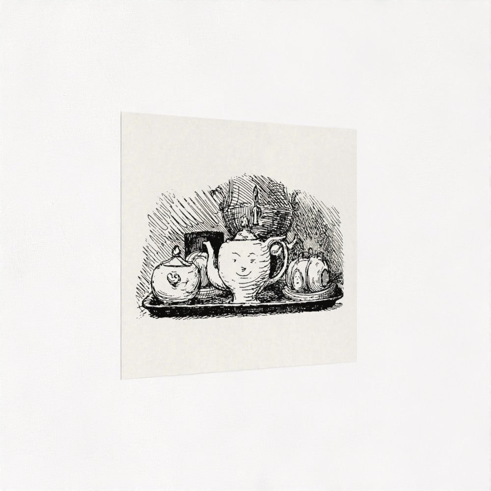 Teapot illustration for Hans Christian Andersen story (1871)