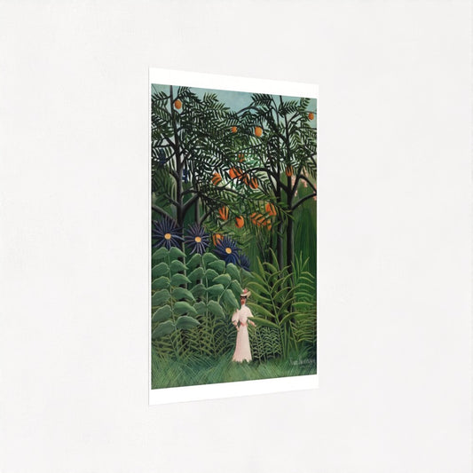 Woman Walking in an Exotic Forest (1900s) | Henri Rousseau