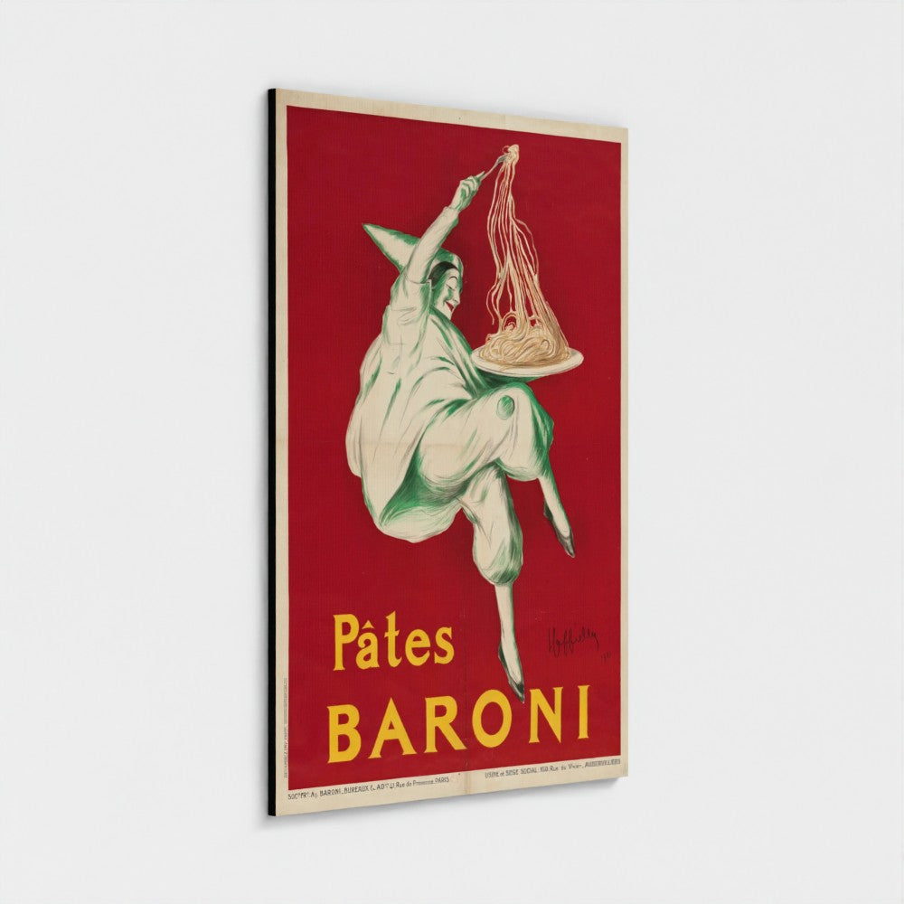 Spaghetti poster - Pâtes Baroni by Leonetto Cappiello (1920s Vintage Italian Food Print)
