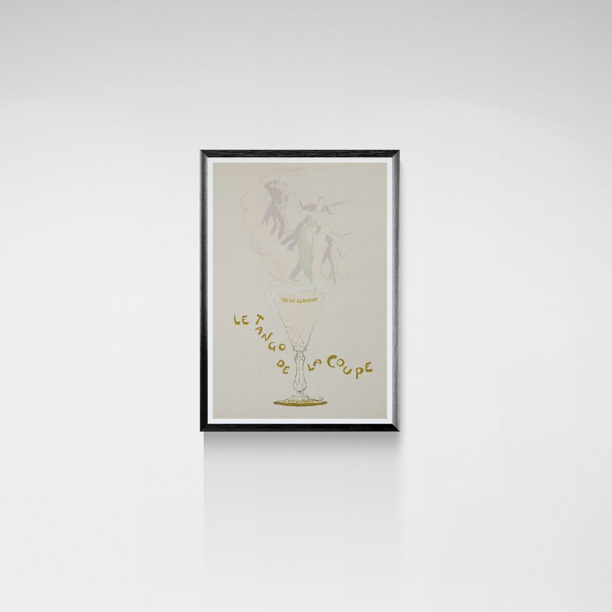 Framed artwork of a glass design on a white background