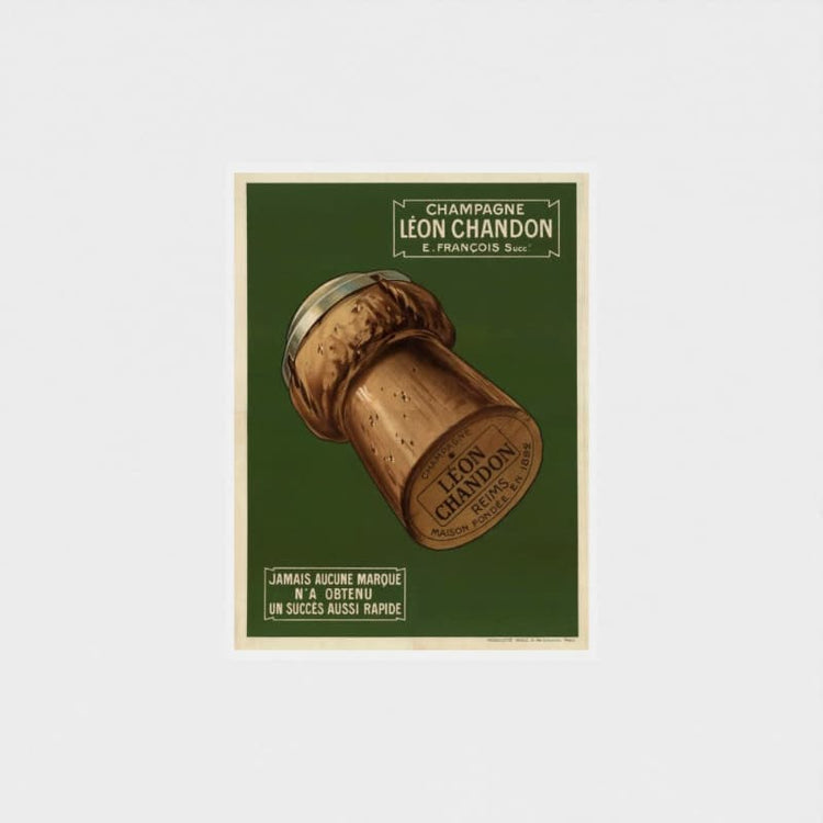 Vintage French advertising poster - Champagne Léon Chandon (1909)
