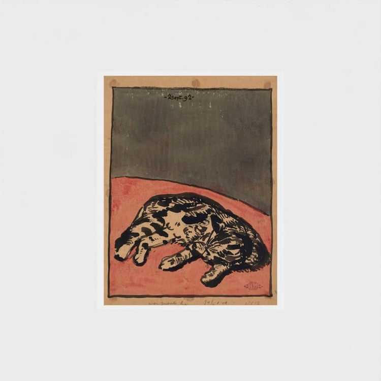 Vintage Cat print (c. 1900) by Georges Lemmen – Modernist Fine Art