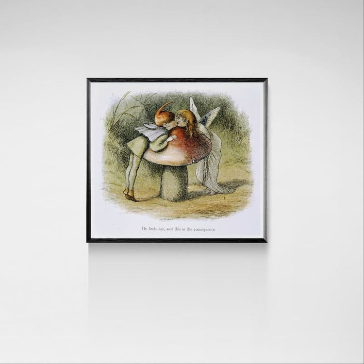 Vintage Fairy Print by Richard Doyle, In Fairyland, 1870s