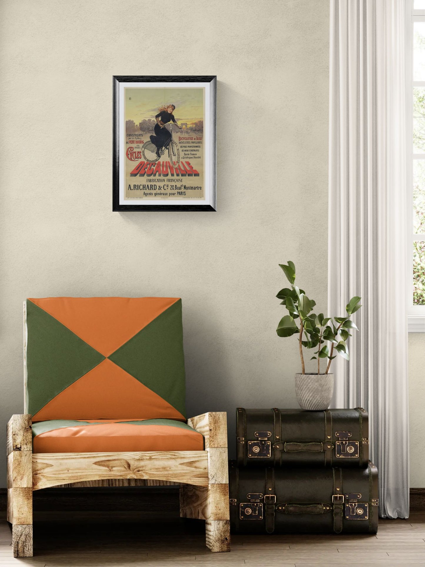 Cycles Decauville Poster (c. 1900) Art Nouveau Giclée Reproduction