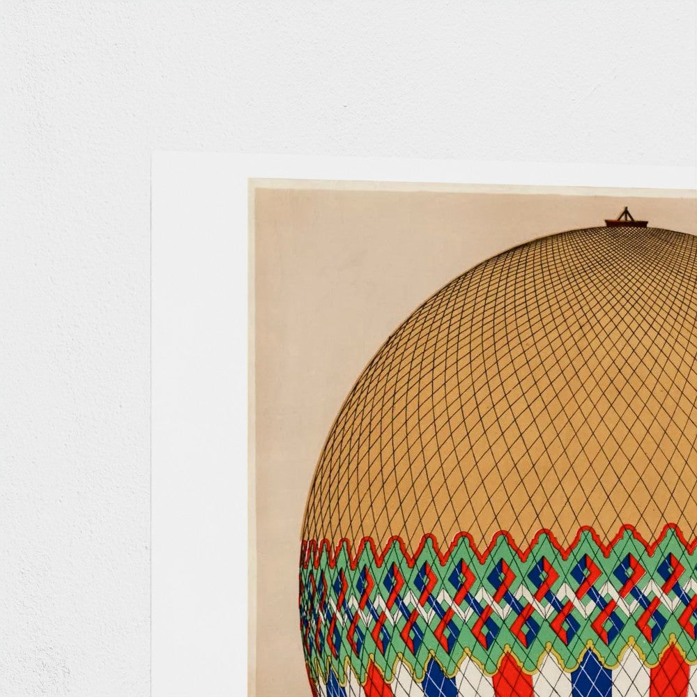 Decorative dome with geometric pattern on a beige background