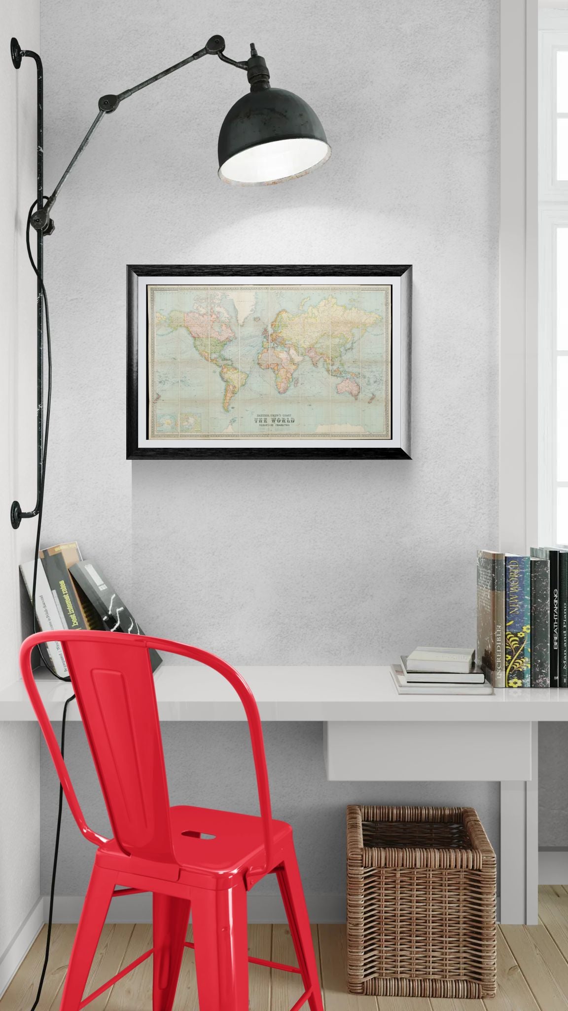 1914 World Map: Pre-WWI Borders Giclée Historical Cartography