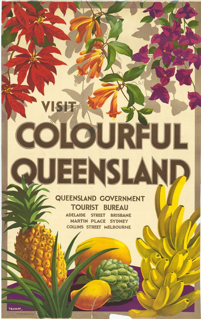 Visit Colourful Queensland poster (1930s) | Percy Trompf print