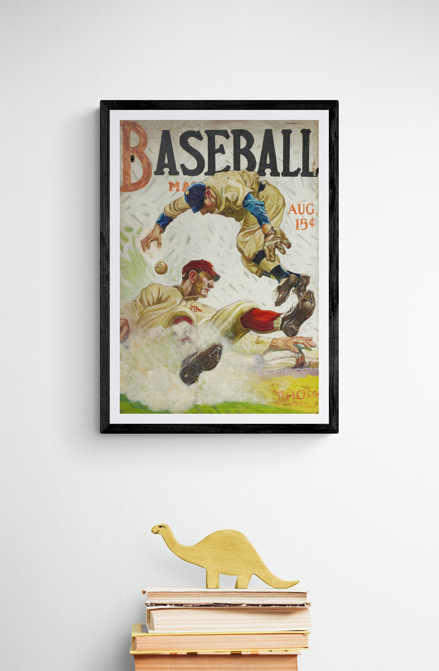 Baseball Magazine Cover (1917) Benton Henderson Clark