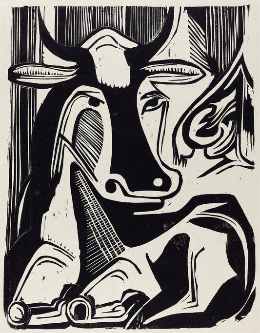 Abstract Cow art (1920s) | Ernst Ludwig Kirchner Posters, Prints, & Visual Artwork The Trumpet Shop   