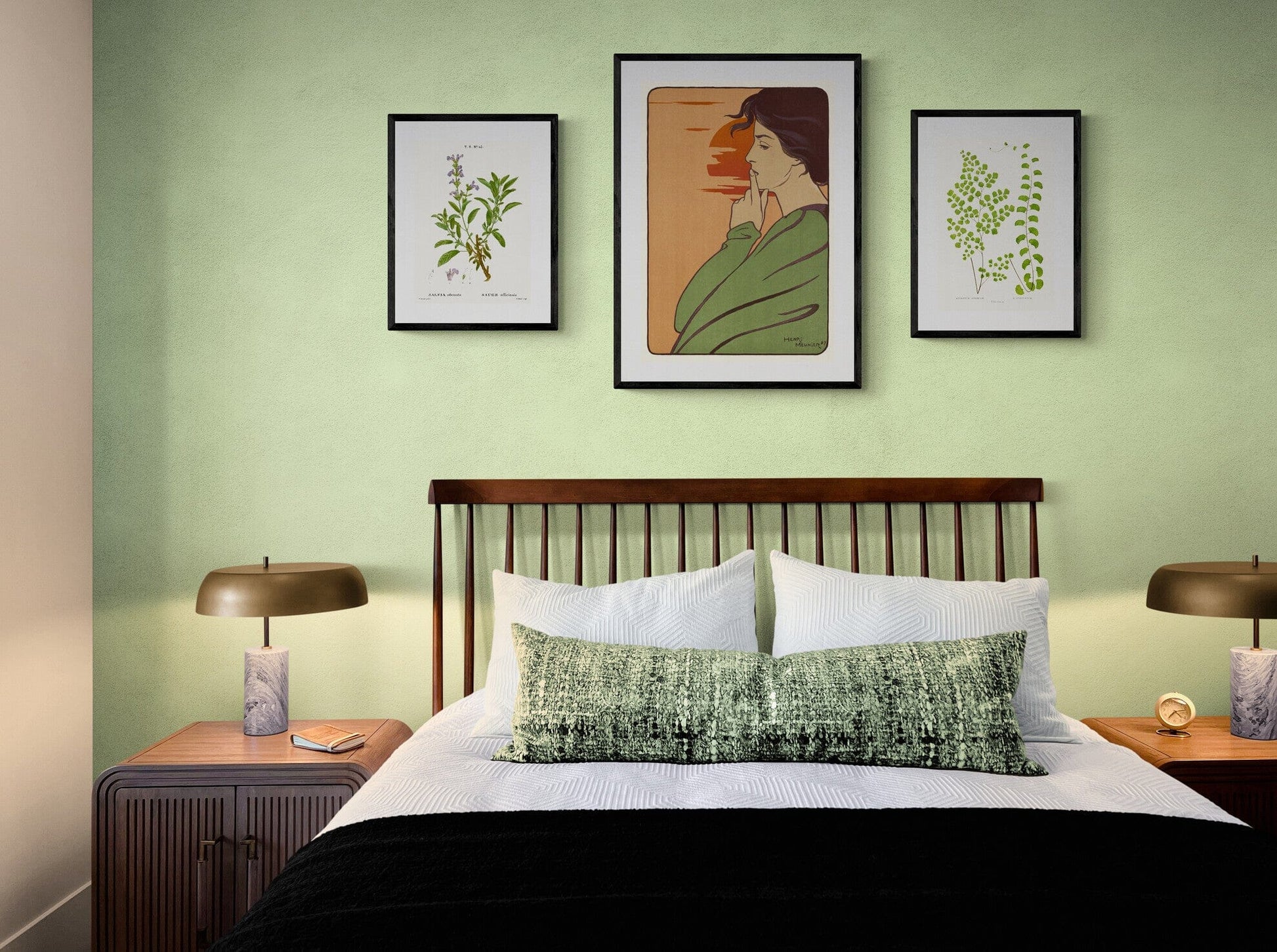 Adiantum Assimile fern botanical print (c1860) | Sage green bedroom | Edward Joseph Lowe Posters, Prints, & Visual Artwork The Trumpet Shop   