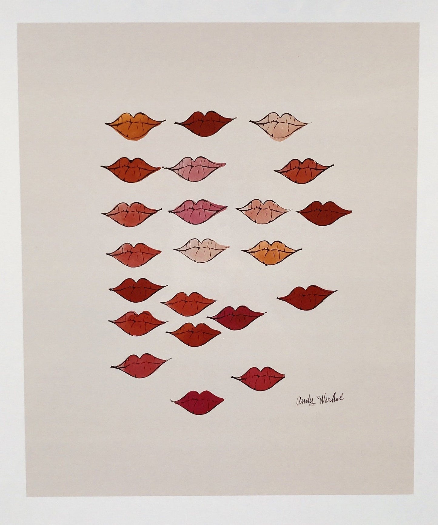 "Stamped Lips" (1950s) | Cozy bedroom wall art print | Andy Warhol Posters, Prints, & Visual Artwork The Trumpet Shop   