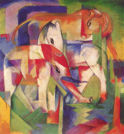 Franz Marc abstract animal artwork (1900s)