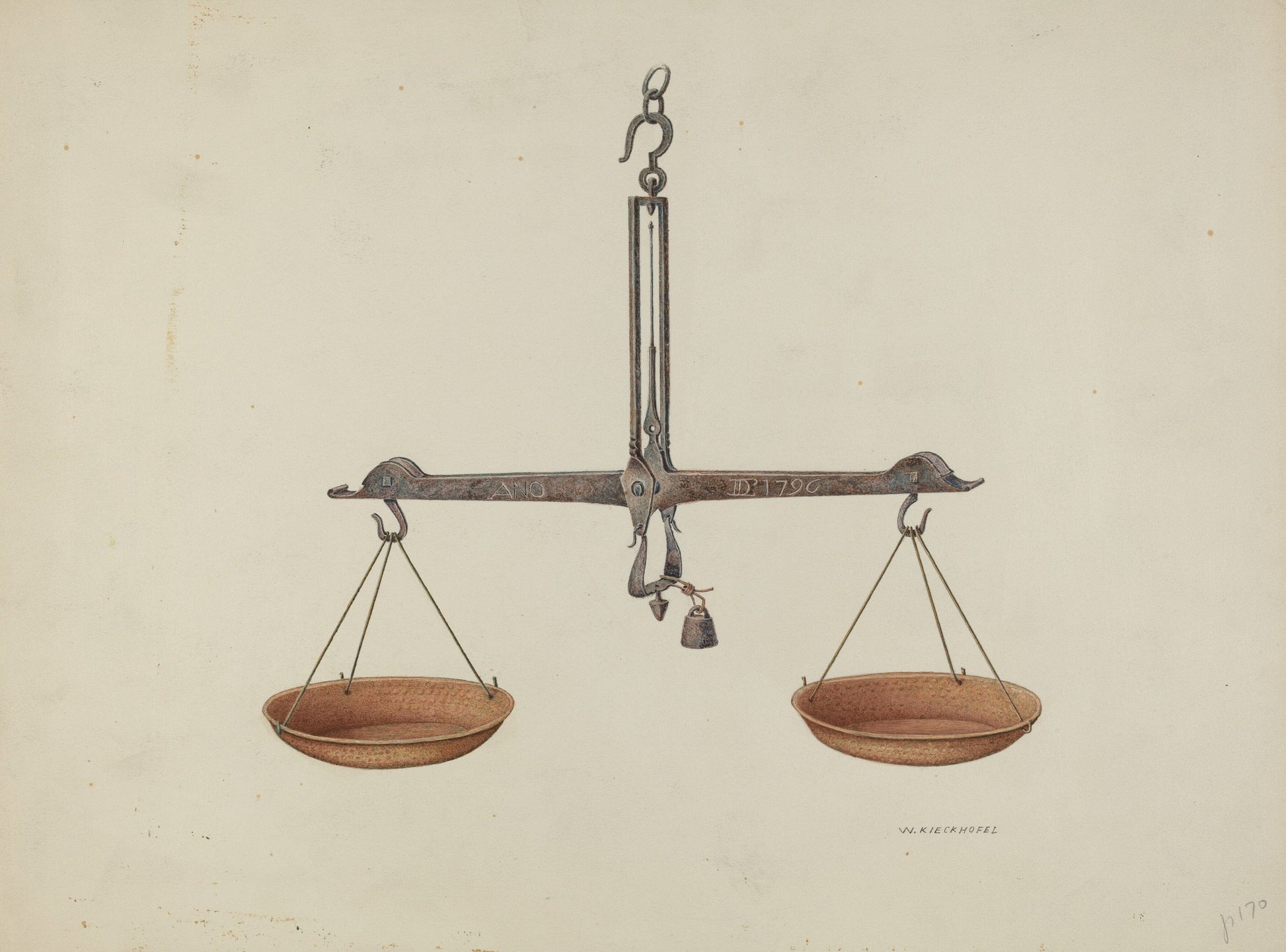 Balance scales (1940s) | Scientific artwork Posters, Prints, & Visual Artwork The Trumpet Shop   