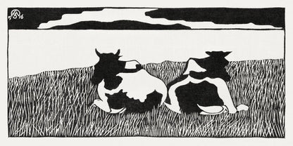 Black and White Cow artwork (1900s) | Samuel Jessurun de Mesquita