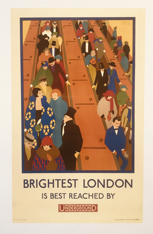 Brightest London underground poster (1920s) | Horace Taylor Posters, Prints, & Visual Artwork The Trumpet Shop   